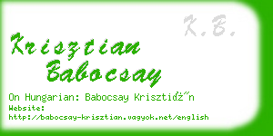 krisztian babocsay business card